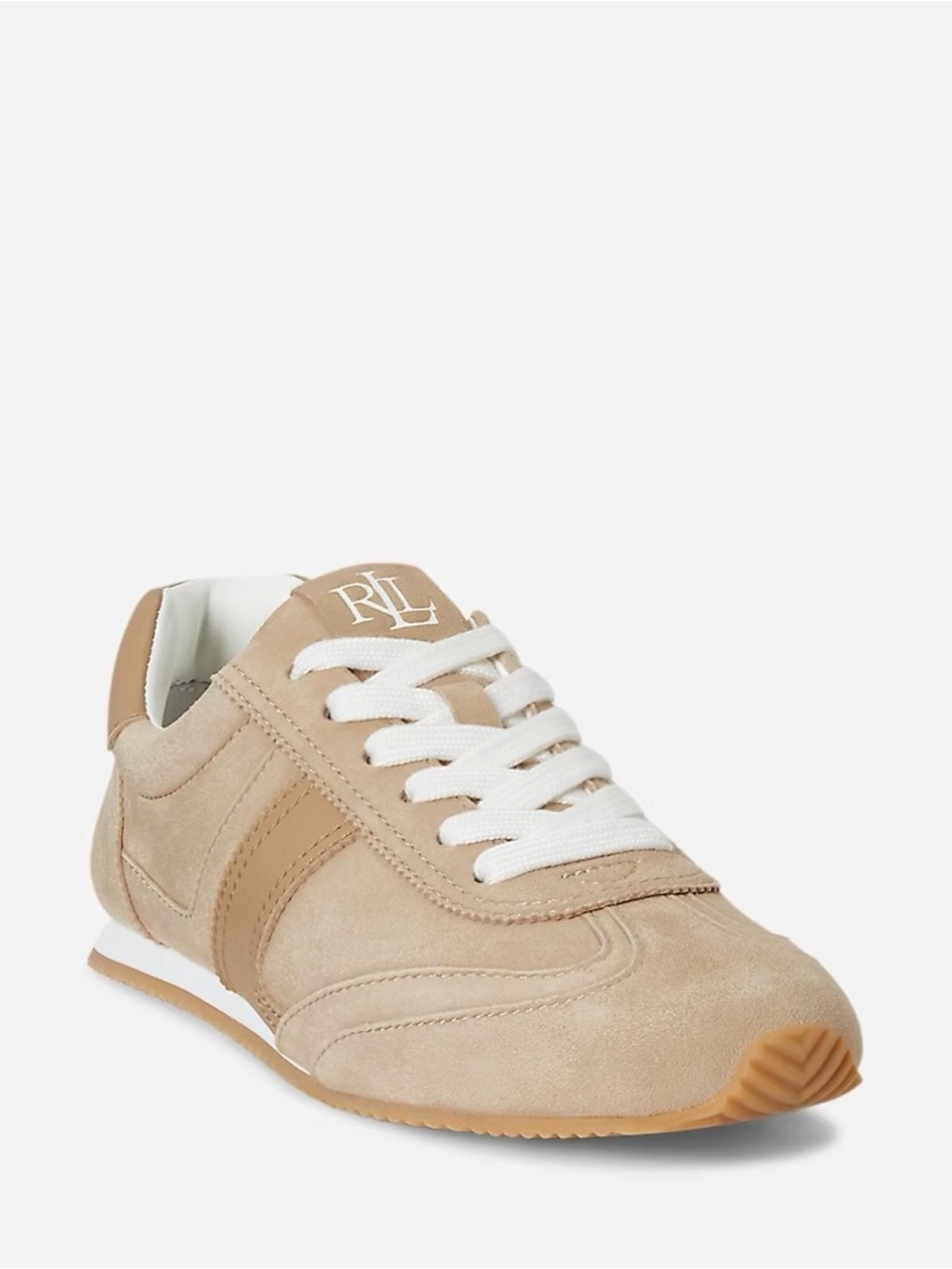 Lauren Ralph Lauren Dani Suede & Leather Low Profile Trainer Sneaker